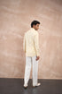 Linen Pletaed Yoke Shirt Set